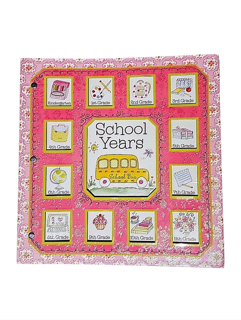 Dena Designs Pink Glittery School Years Memory Keeper 48 Pages NWT